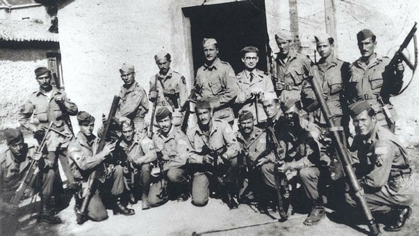 Miembros del Grupo Operativo Nº2 de la OSS en territorio griego