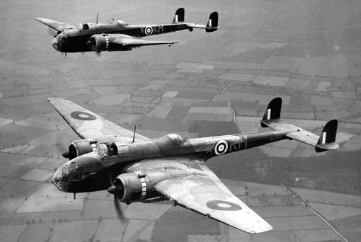 Bombarderos Hampden de la RAF