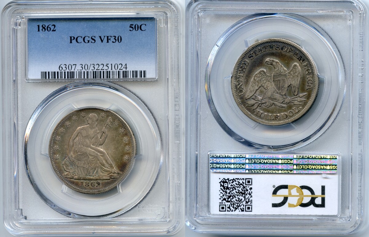 GFRC Open Set Registry - Jonjrl Coins 1862 Seated  50C