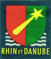 El emblema del I Ejército de Francia, que hace referencia al paso del Rhin y del Danubio