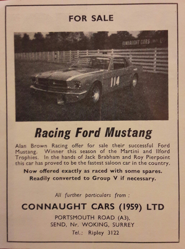 Alan Brown - Jack Brabham Group 2/5 Mustang Saloon Car - The Nostalgia  Forum - The Autosport Forums