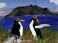 macaroni penguins rituals painting