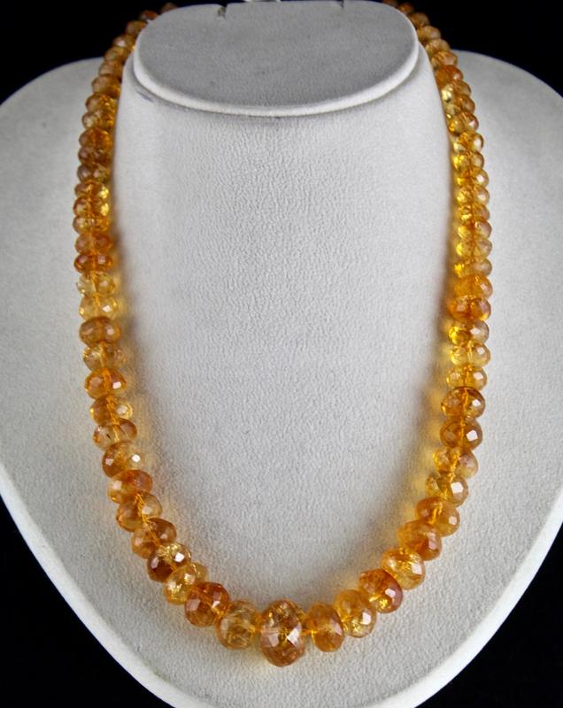 yellow citrine beads