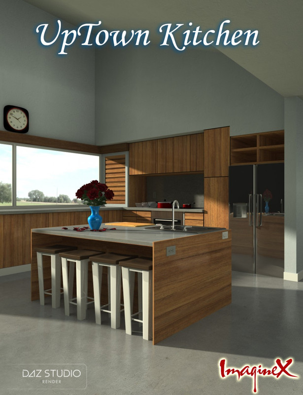 00 main up town kitchen daz3d