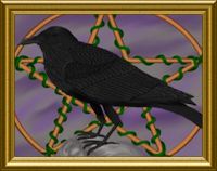 raven pentacle painting