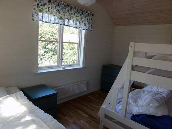 Sovrummet i stuga Stora Fritiofsberg på Utö