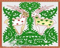 Celtic Christmas knot painting