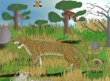 big cat leopard painting