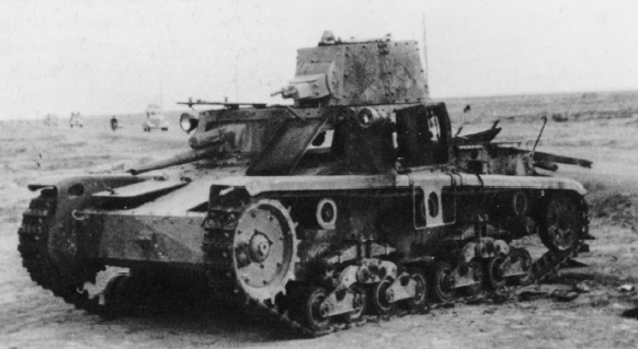 M11 39 puesto fuera de combate por las tropas australianas en las afueras de Tobruk