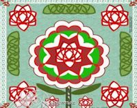 Celtic rose knot painting