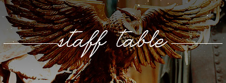 hogwarts staff table