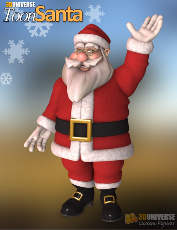 3D Universe Toon Santa