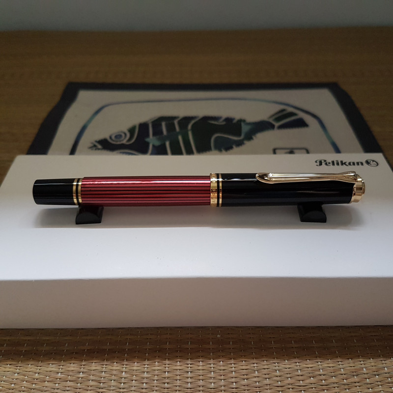 New Pelikan SOUVERAN M600 Bordeaux Fountain Pen 14K Gold Nib EF,F,M,B Authentic