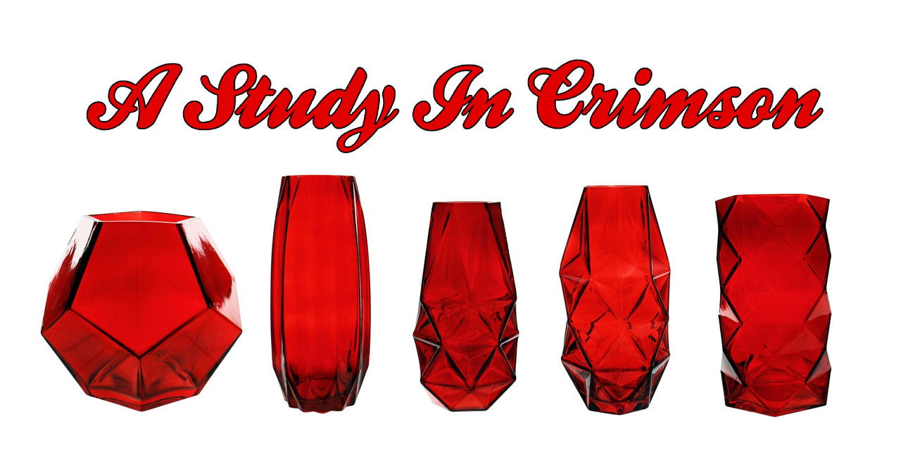 Introducing Vase Market's new Geometric Glass Vase Ruby Collection