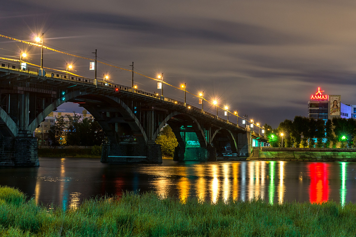 Старый Ангарский мост Иркутск