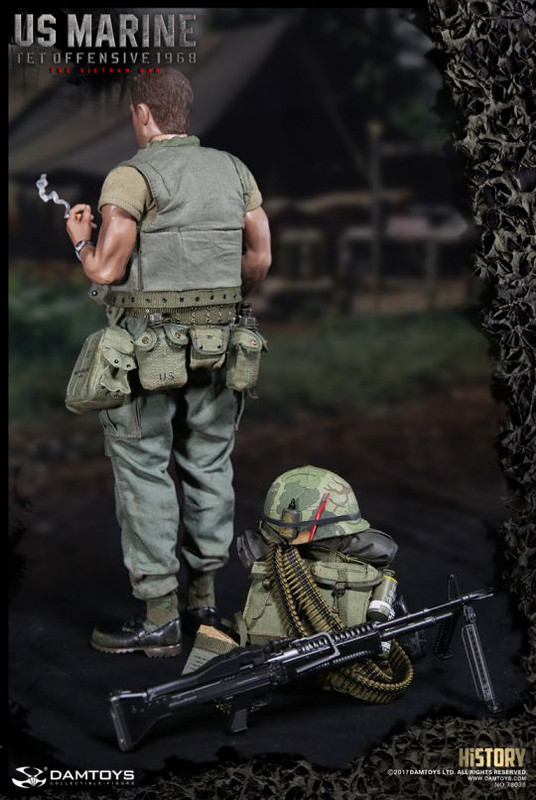 DAMTOYS U.S Marine Tet Offensive Vietnam 1968 Smoke Grenades x 3 1/6th NOT REAL 