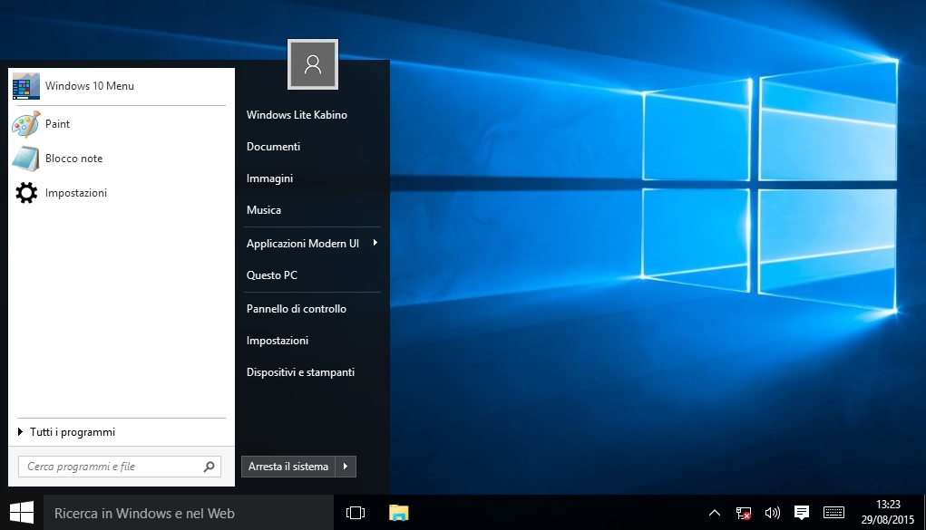 Microsoft Windows 10 Professional Lite Preattivato - Settembre 2015 - Ita