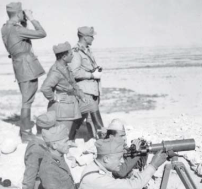 Puesto de observación italiano en la línea de El Alamein. Verano de 1942