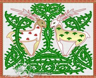 Christmas Celtic knot painting
