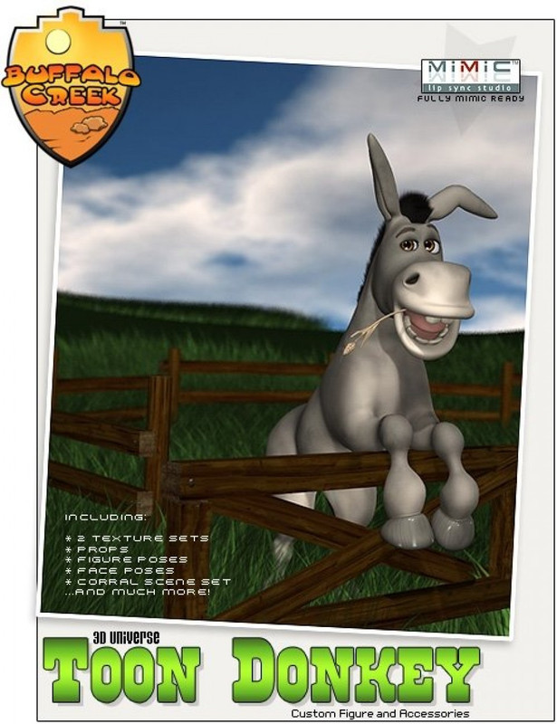 3D Universe Toon Donkey
