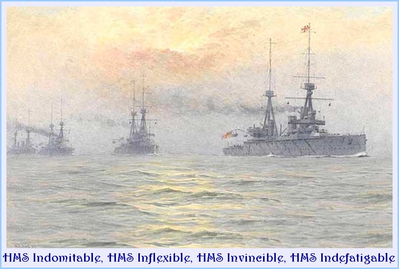 HMS Indomitable, Inflexible, Invincible, Indefatigable