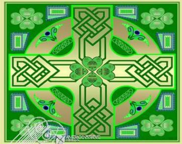 Celtic Clover Cross knot painting