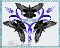 crow Celtic knot painting
