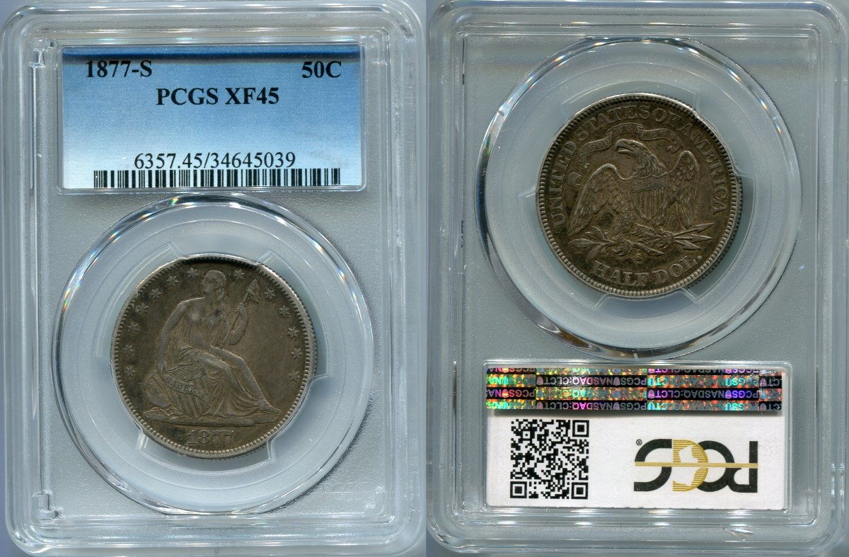 GFRC Open Set Registry - Jonjrl Coins 1877 Seated  50C