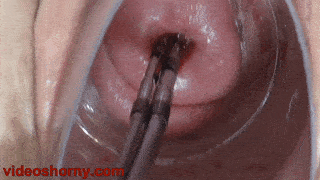 Cervix Sex Penetration with 2 Japanese Sounds and inserting it deeply the womb