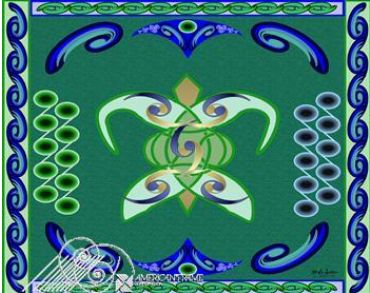 Celtic turtle knot painting