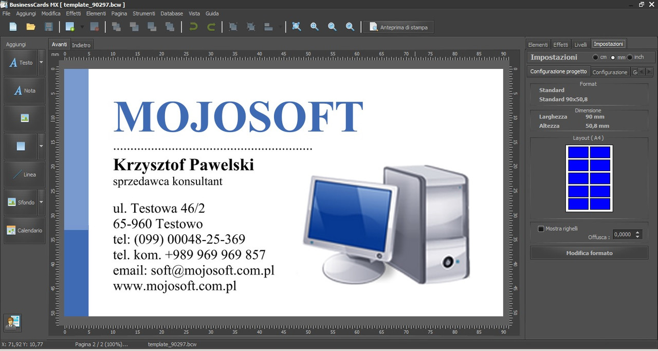 [PORTABLE] Mojosoft BusinessCards MX v5.00 - Ita