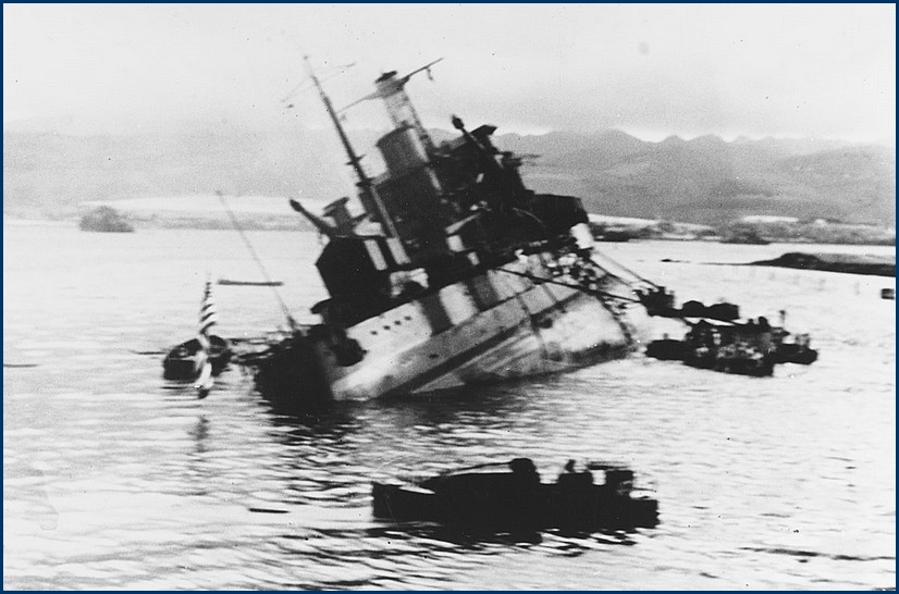 De USS Utah na de aanval