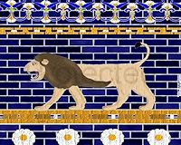 Istar Gate lion wall painting