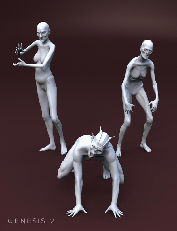 Creature Creator Poses for Genesis 2 Female(s) - (DIM)