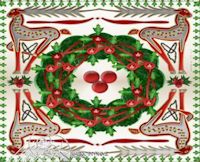 Christmas reindeer wreath Celtic knot painting