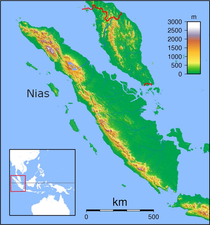 Sumatra met het eiland Nias