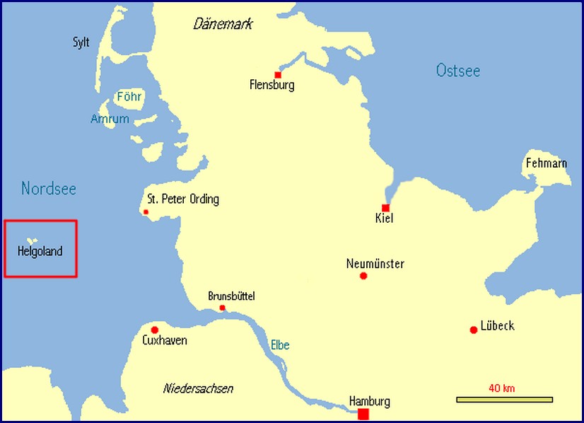kaart Helgoland