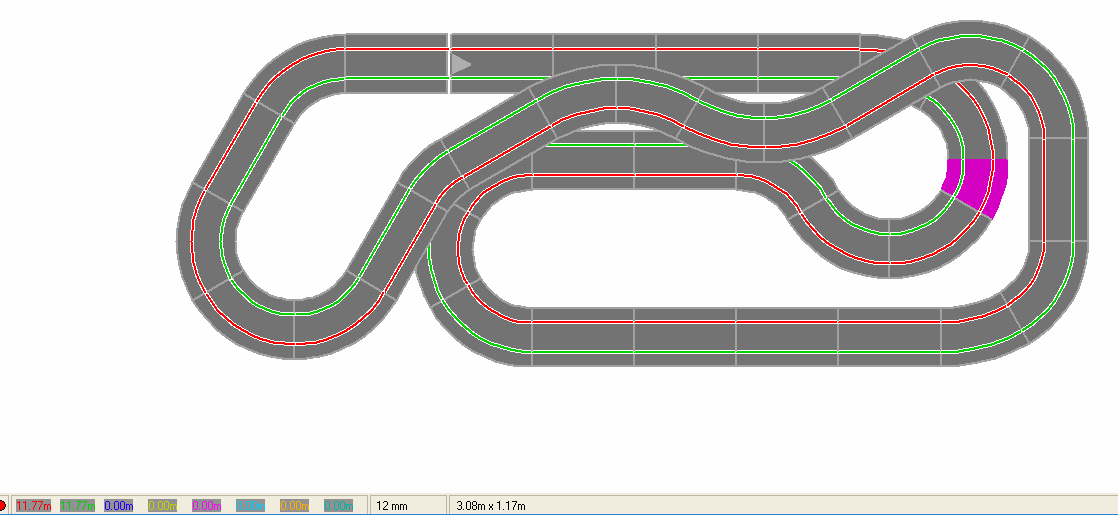 Free slot track layout